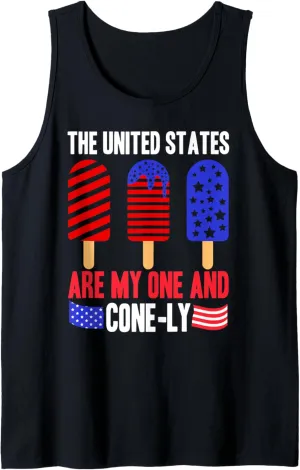 United States my one and Conely - Patriotic Tank Top