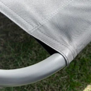 Utsunny Double Patio Lounger With Adjustable Canopy Grey