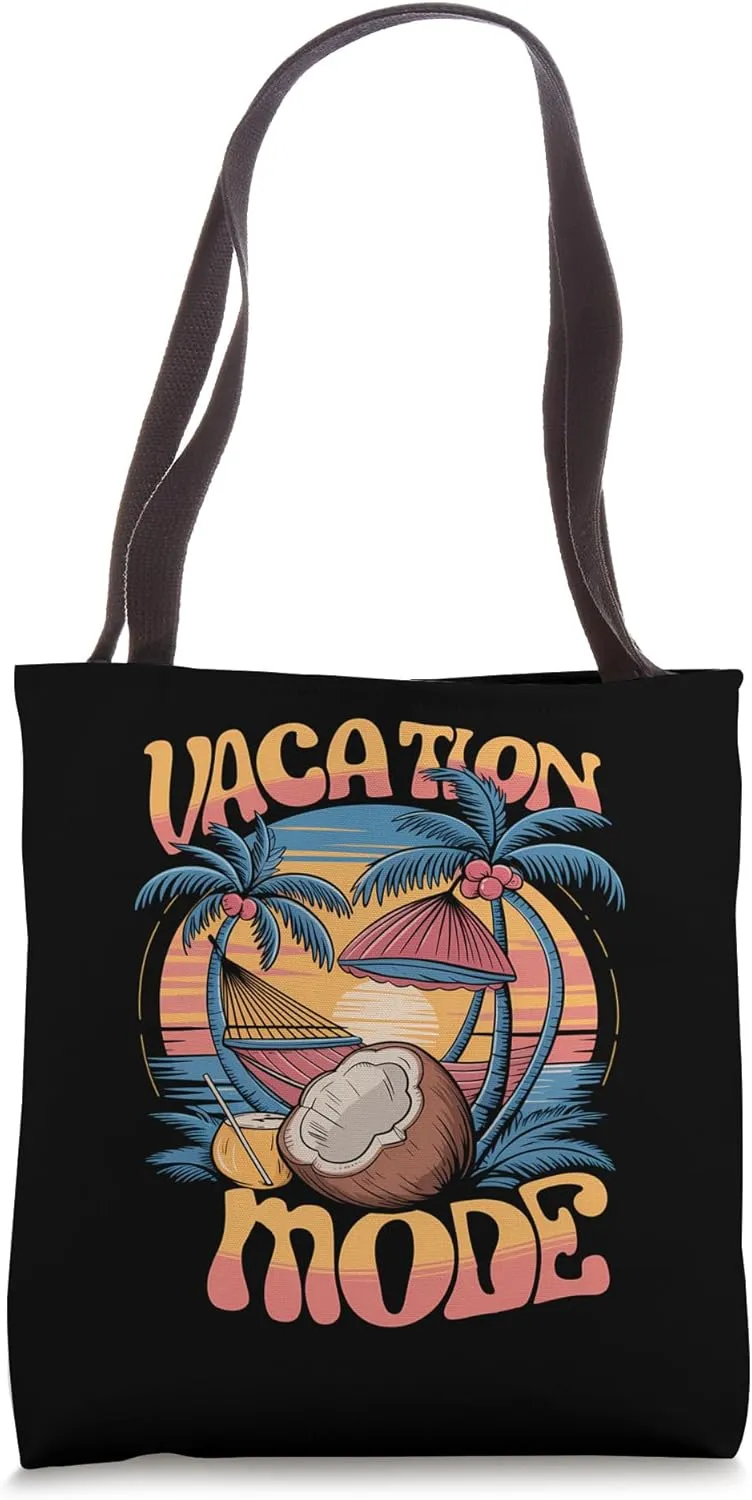 Vacation Mode Tropical Beach Vibes Summer Time Tote Bag