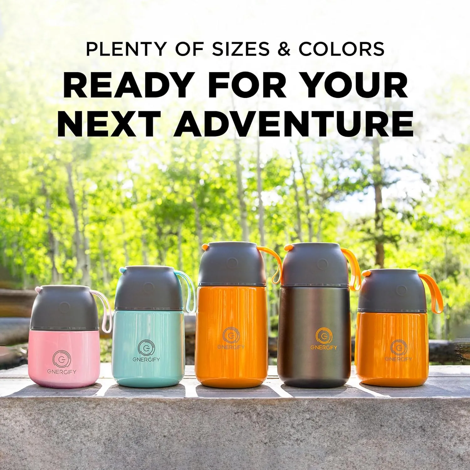 Vacuum Insulated Food Jar. Large 24oz Bowl incl. Folding Spoon, Cup. Wide Mouth Thermos Keep Hot & Cold Drinks Soup Thermo Lunch Container for Adults. BPA-Free Stainless Steel, Leak Proof Orange