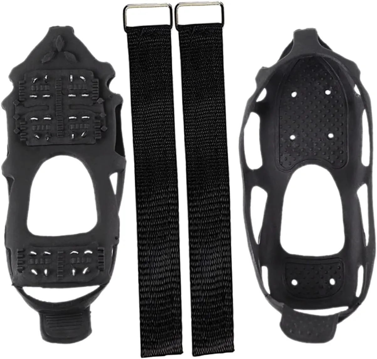 VALICLUD 1set - Ice Grippers for Shoes and Boots Tooth Traction Crampons TPE Material Design for Hiking Climbing Fishing Snowy Conditions