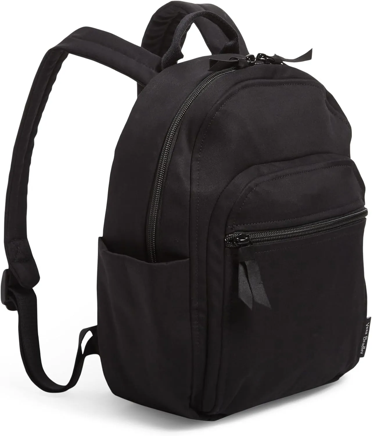 Vera Bradley Women's Cotton Small Backpack, Classic Black, One Size