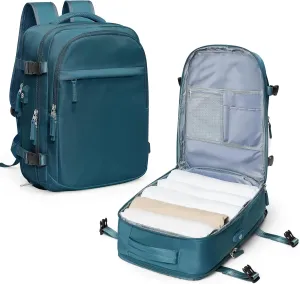 VGCUB Travel Backpack for Women Men Large Work Gym Frontier Airlines Personal Item Bag Business Airport lightweight Daypack Carry on Flight Approved Airplane Backpack Mochilas de Viaje Peacock Blue