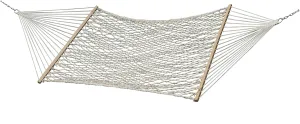 Vivere Classic Double Cotton Rope Style Hammock - 450 lb Weight Capacity
