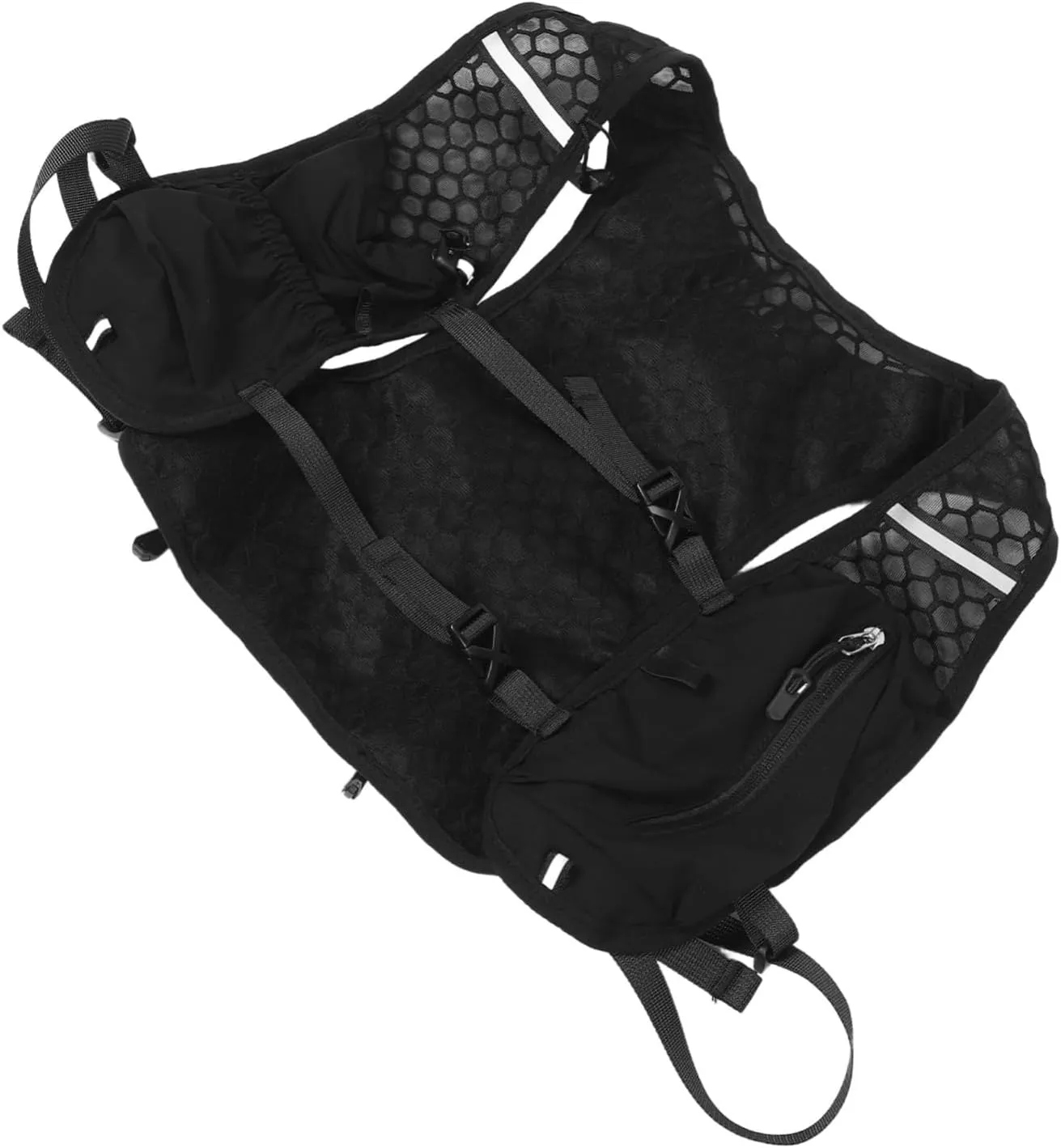 VOSAREA Hydration Backpack Running Pack: Lightweight for Marathon Hiking Cycling Outdoor Sports High Visibility Reflective Design for Night Safety