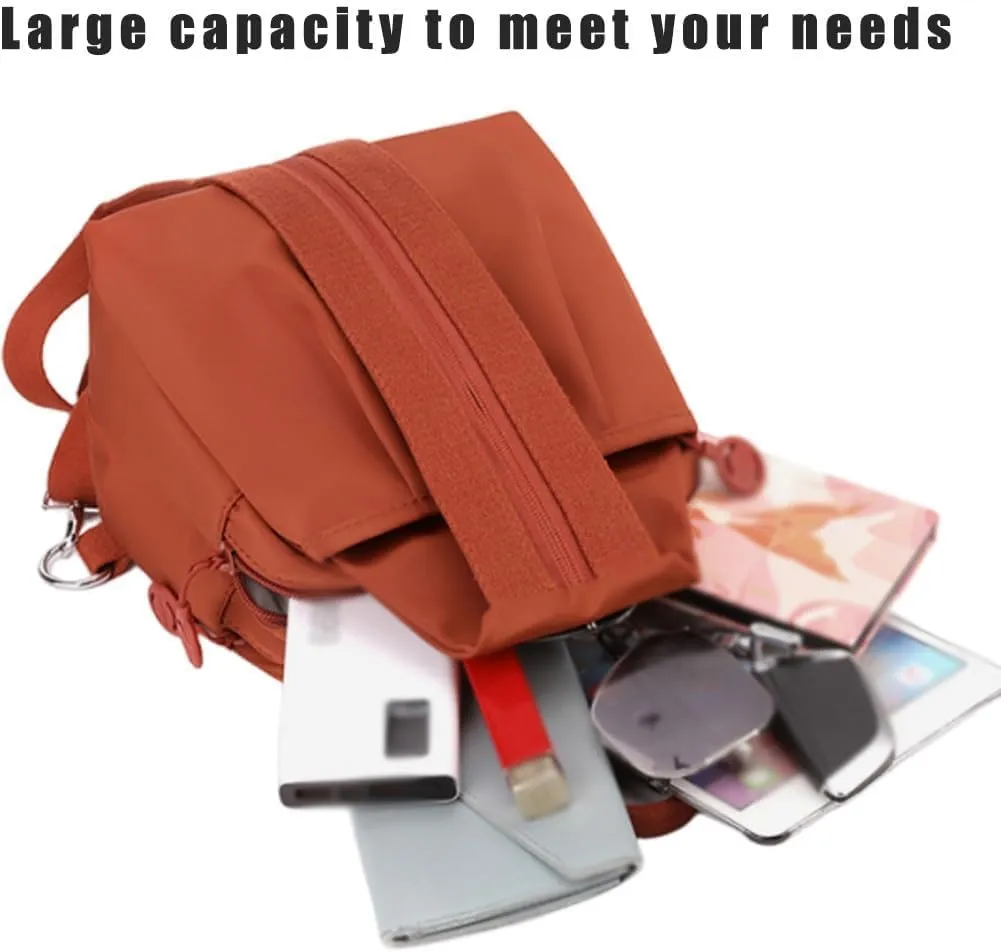 Vovtva Backpack Chest Bags Double Zipper Large Capacity, Street-Lite-Chic Versatile Travel Bag,Multi-Compartment Backpack (Gray)