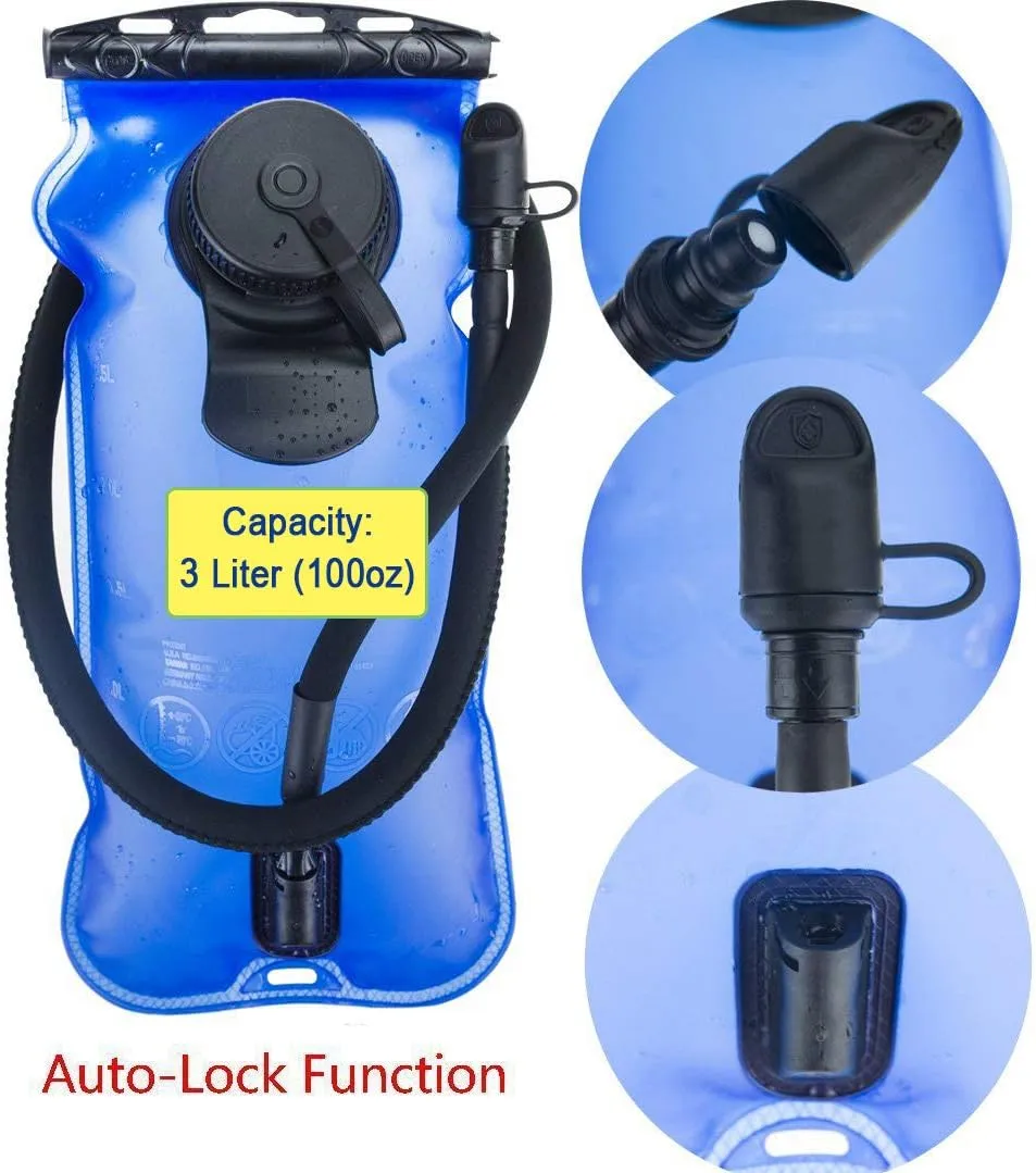 WACOOL 3L 3Liter 100oz BPA Free EVA Hydration Pack Bladder, Leak-Proof Water Reservoir