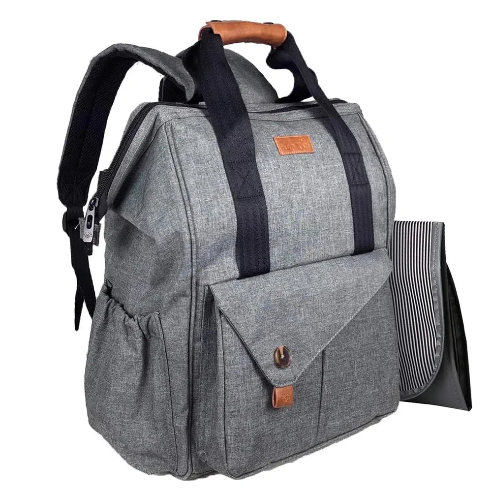 Wallababy Baby Diaper Bag Backpack Gray
