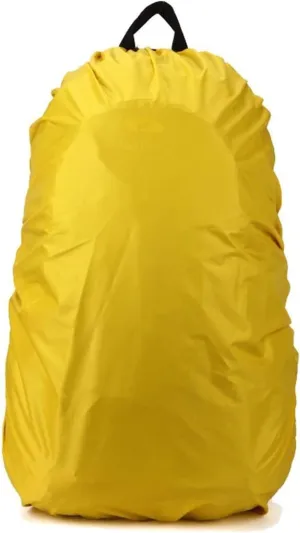 Waterproof Backpack Rain Cover, 35-80L Adjustable Rucksack Rain Cover, Outdoor Anti-Tear Backpack Raincover for Camping, Outdoor Hiking, Cycling, Traveling-Yellow||35-40L