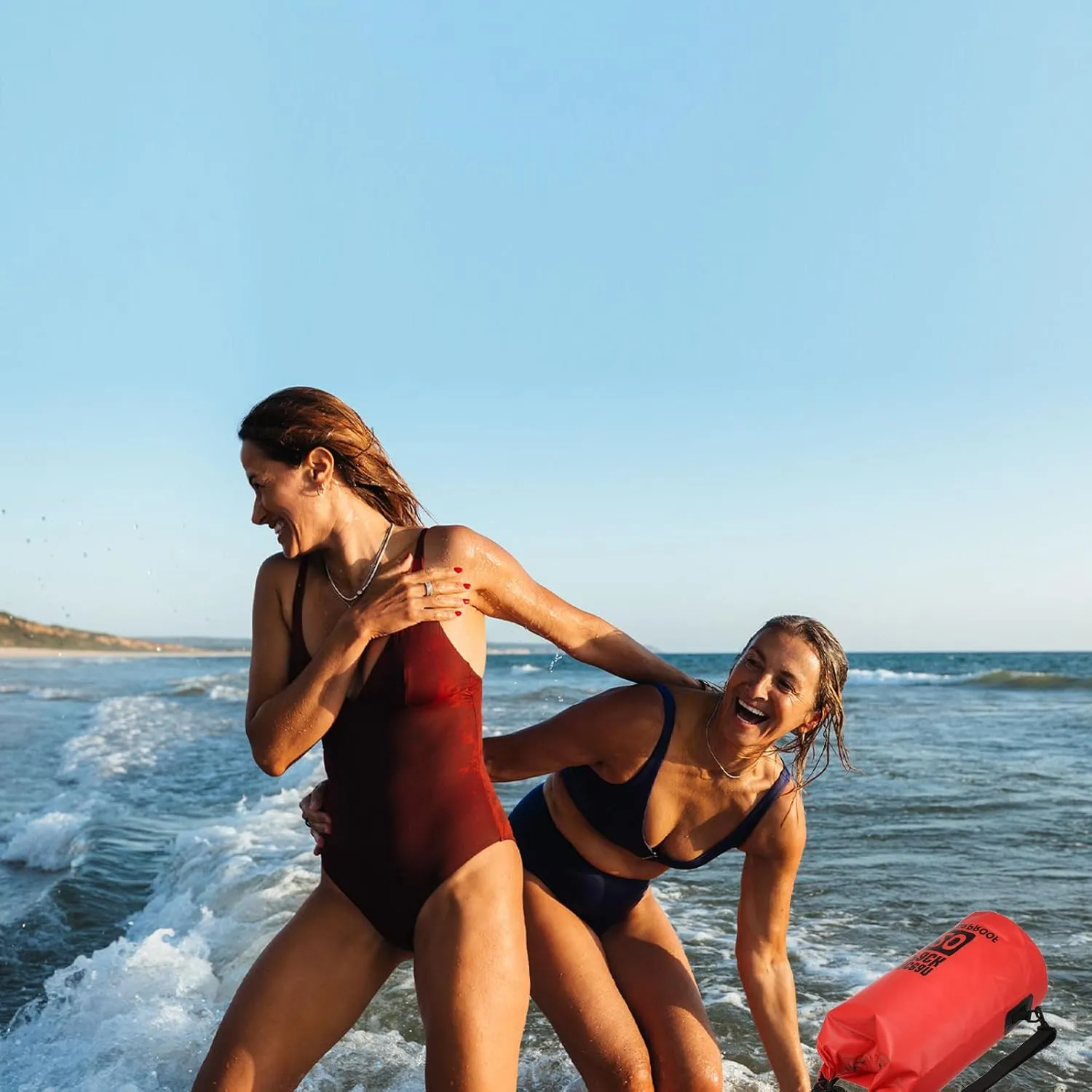 Waterproof Dry Bag, 5L Fit for Women Men Water Proof Bags Lightweight Dry Storage Floating Backpack with Whistle for Travel Backpacking Boating Kayaking Camping (Red)
