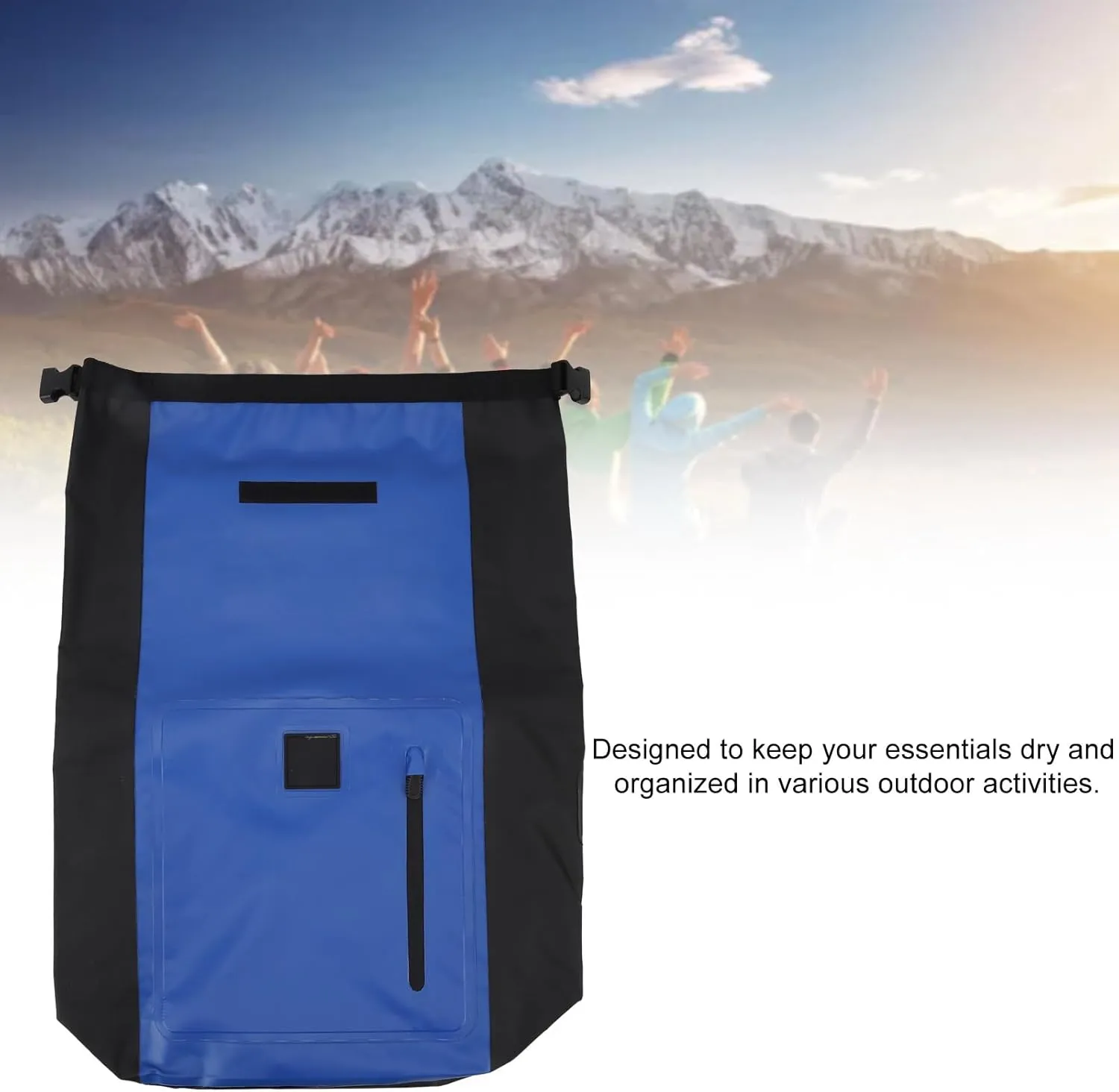 Waterproof Dry Bag Backpack for Kayaking, 25L Kayak Dry Backpack Floating Outdoor Dry Sack Boating Sailing Canoeing Rafting Fishing Camping, Multipurpose Tear Resistant Dry Bag, Blue