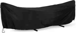 Waterproof Hammock Cover for 10 Ft Hammocks, Heavy-Duty Oxford Fabric with Drawstring & Tie Strings, Protective Rain Shield for Garden Swings, 145.7×55.1×36.6