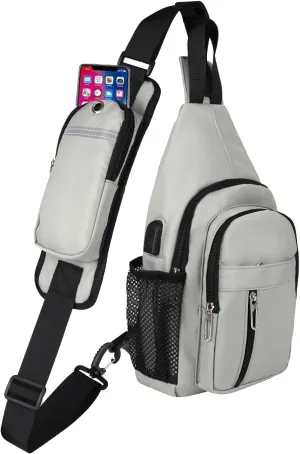 Waterproof Sling Backpack Crossbody Sling Bag for Women Men, Multipurpose Travel Hiking Adjustable Chest Bag Casual Daypack