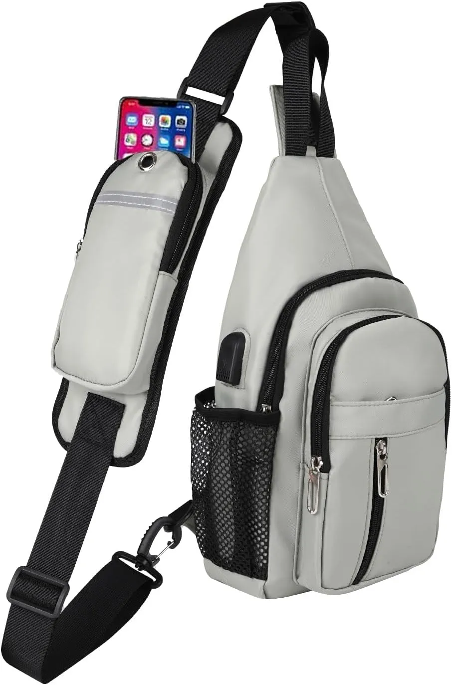 Waterproof Sling Backpack Crossbody Sling Bag for Women Men, Multipurpose Travel Hiking Adjustable Chest Bag Casual Daypack