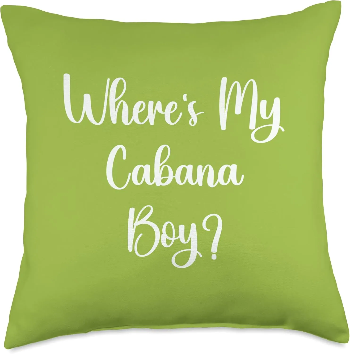 Where's My Cabana Boy Throw Pillow, 18x18, Multicolor