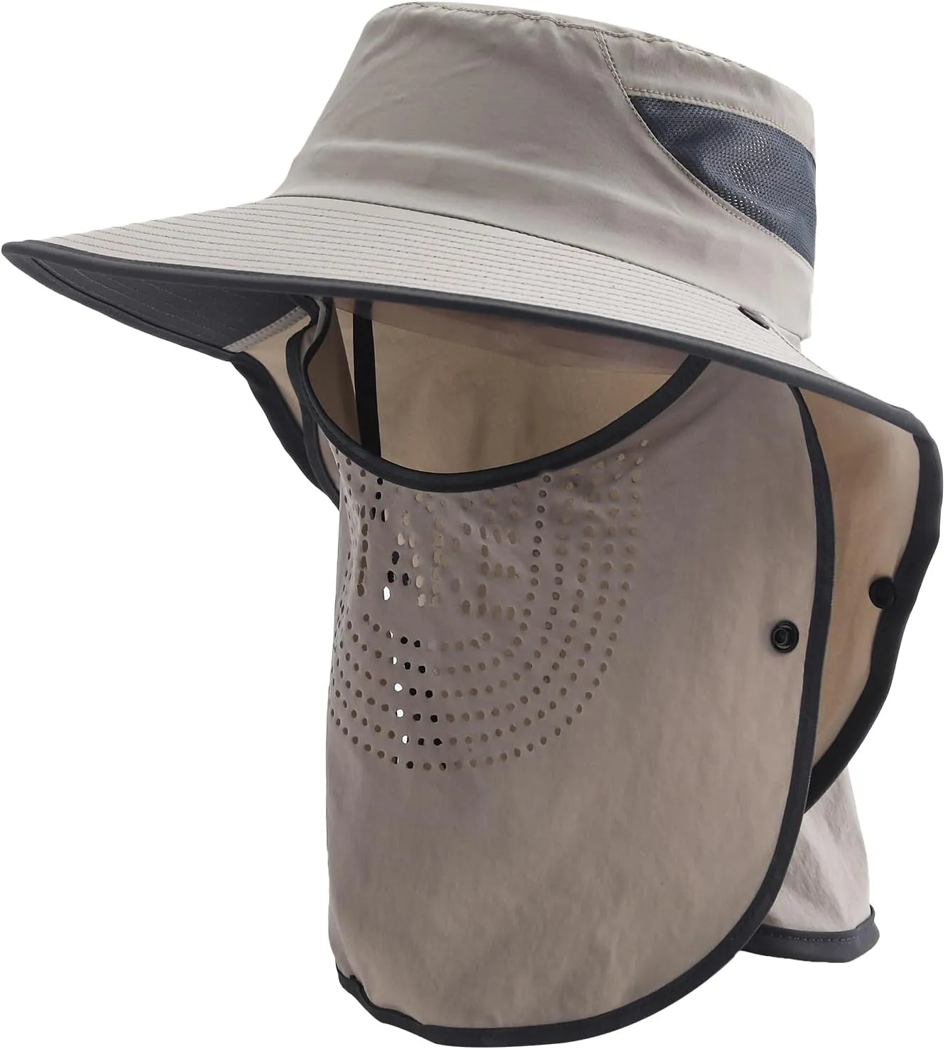 Wide Brim Sun Hat with Neck Flap Sun Protection Full Coverage Outdoor Hat for Gardening Fishing Hiking Beach Travel