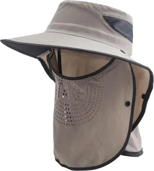 Wide Brim Sun Hat with Neck Flap Sun Protection Full Coverage Outdoor Hat for Gardening Fishing Hiking Beach Travel