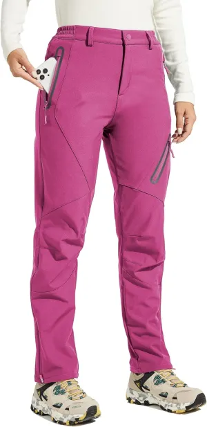 Willit Women's Winter Hiking Pants Waterproof Warm Snow Pants Outdoor Pants Insulated Cold Weather