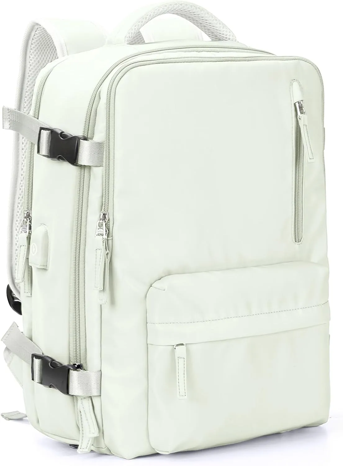 winspansy Carry on Backpack,Travel Backpack for Women Men Airline Approved Personal Item Size Hiking Gym Backpack Weekender Casual Daypack Backpack Waterproof Bag with Shoe Compartment,White Large