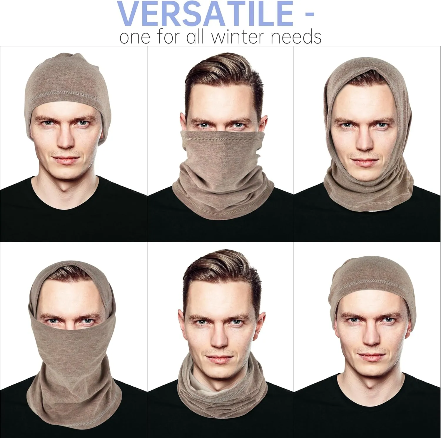 Winter Neck Gaiter Warmer, Soft Fleece Face Mask Scarf for Cold Weather Skiing Cycling Outdoor Sports