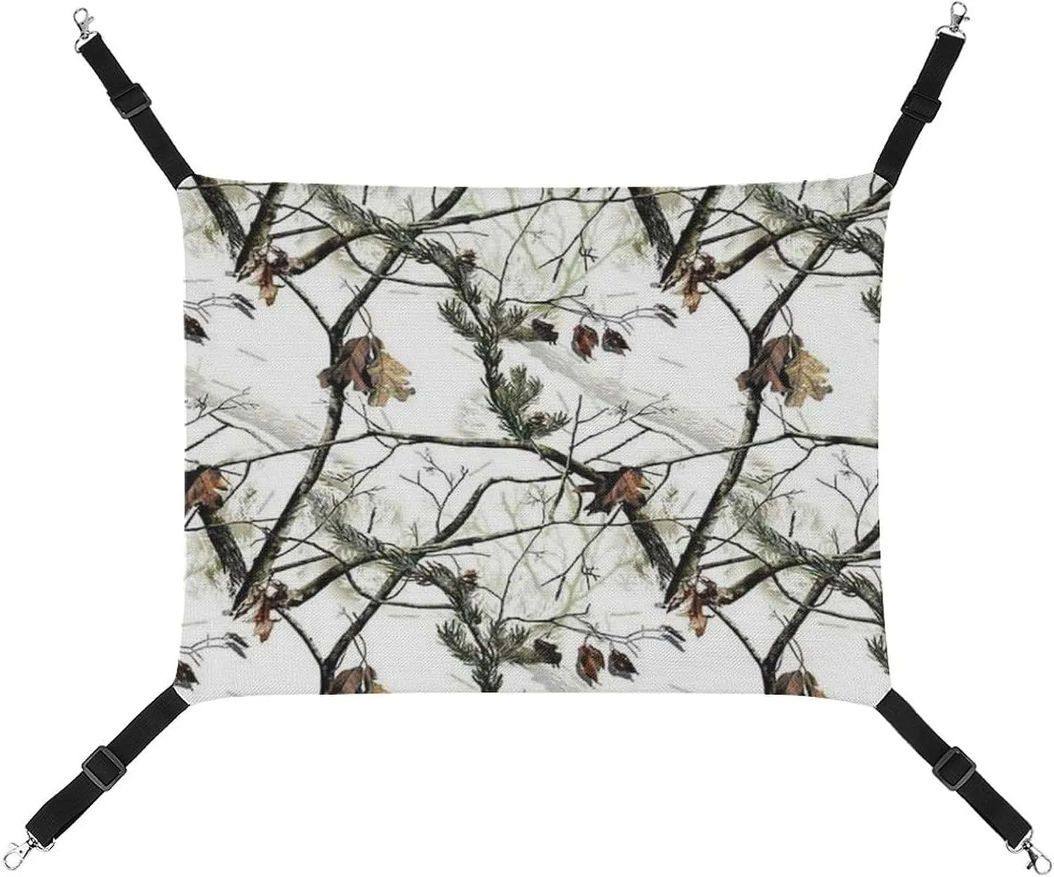Winter Tree Camo Hanging Cat Bed Soft Breathable Pet Hammock for Cage Pet Sleeper for Kitten Ferret Puppy Rabbit
