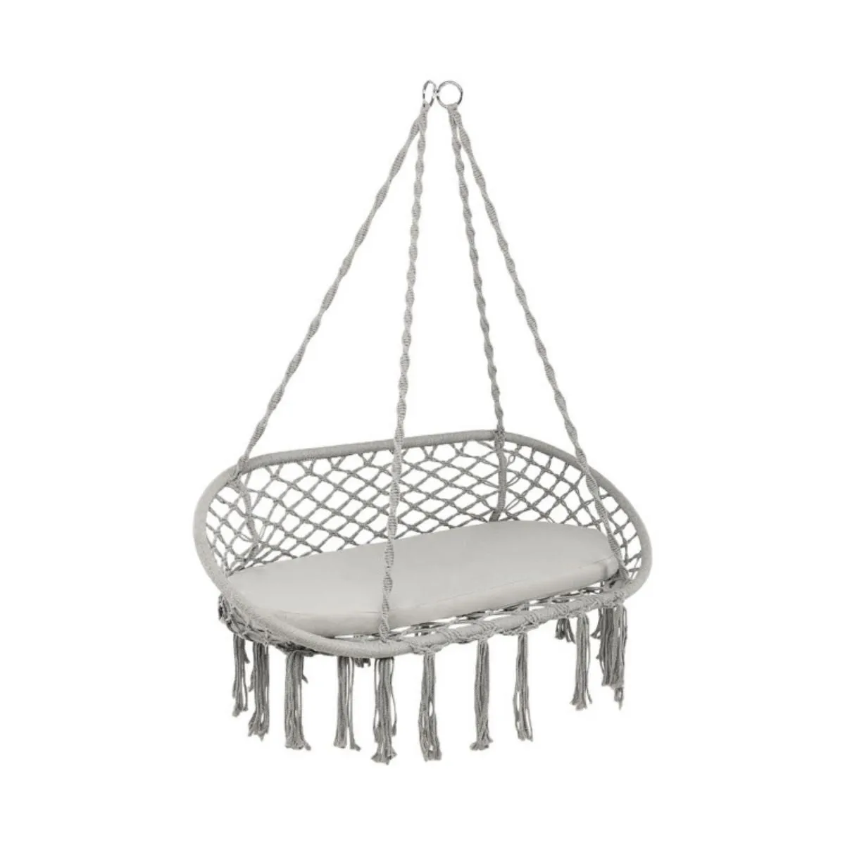 with 2 Hanging Swing Cushion Person Popular pick Hammock Macrame Well-tested Chair