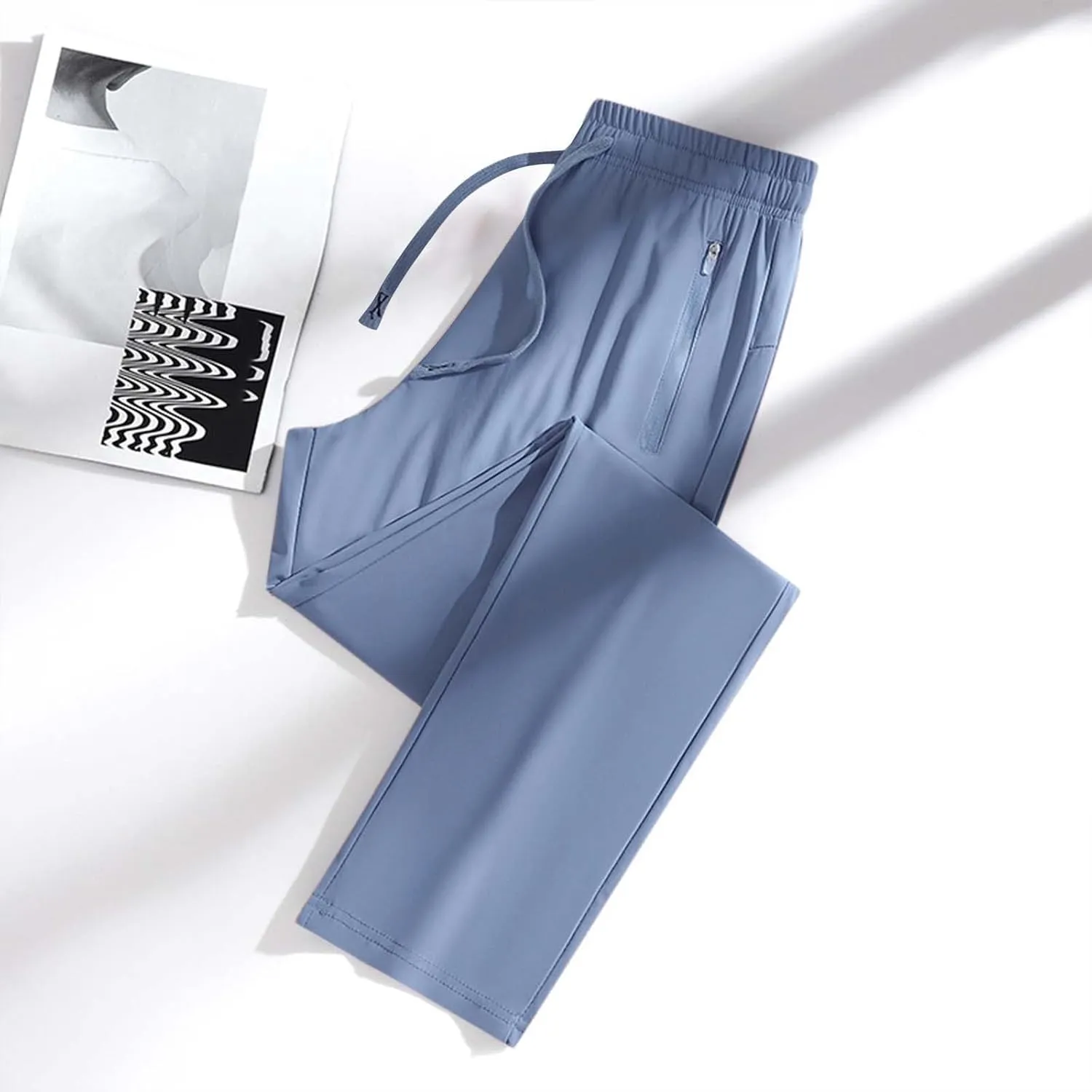 Womens Quick Dry Stretch Pant Trendy Cool Ice Silk Active Elastic Trouser Going Out Hiking Athletic Casual Sweatpants