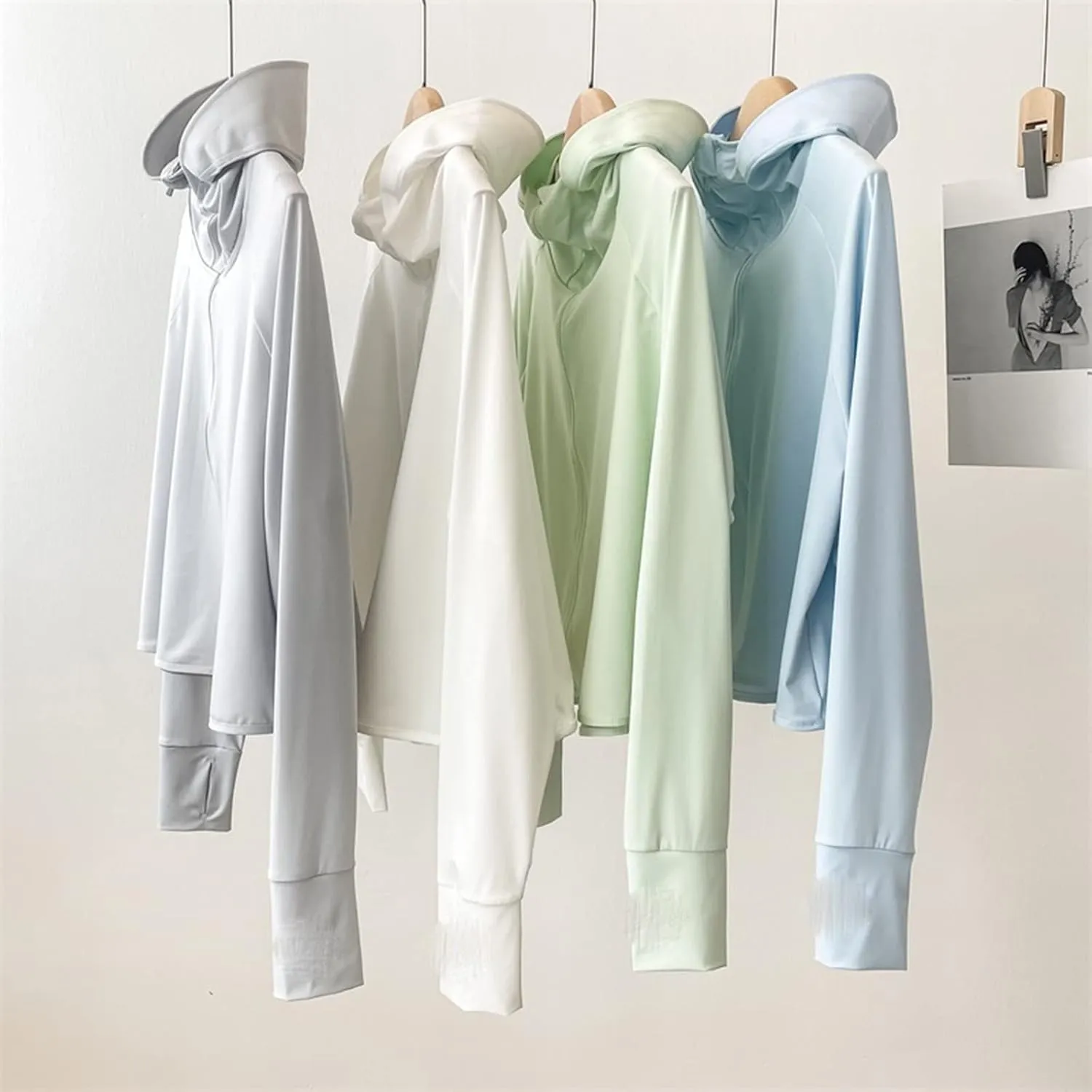 Womens SPF Uv Sun Protection Shirts Lightweight Jacket Breathable Zip Up Performance Workout Fishing T Shirts Hoodie