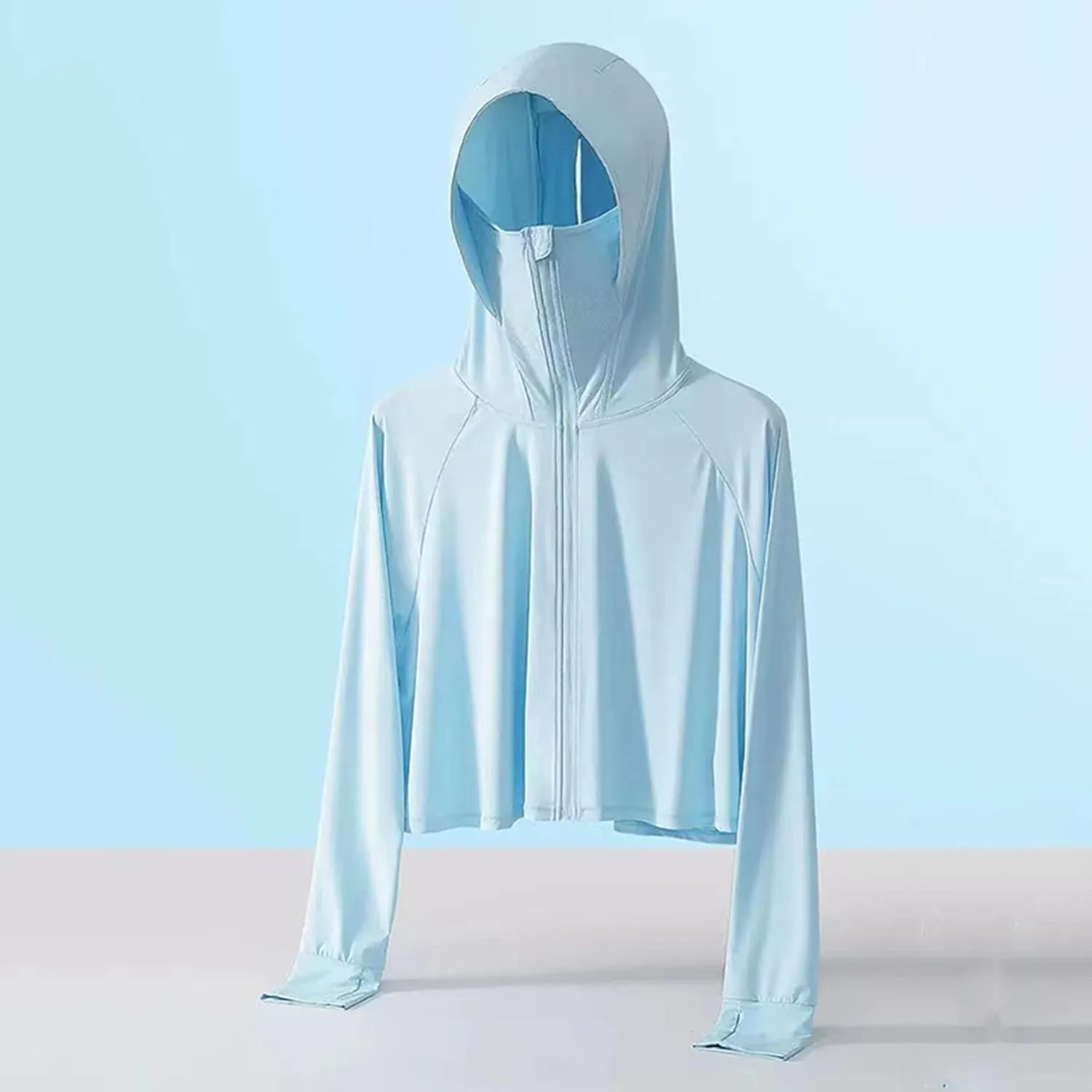 Womens SPF Uv Sun Protection Shirts Lightweight Jacket Breathable Zip Up Performance Workout Fishing T Shirts Hoodie