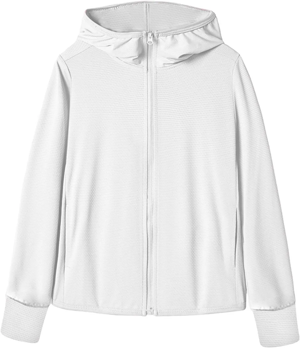 Womens SPF Uv Sun Protection Shirts Lightweight Jacket Breathable Zip Up Performance Workout Fishing T Shirts Hoodie