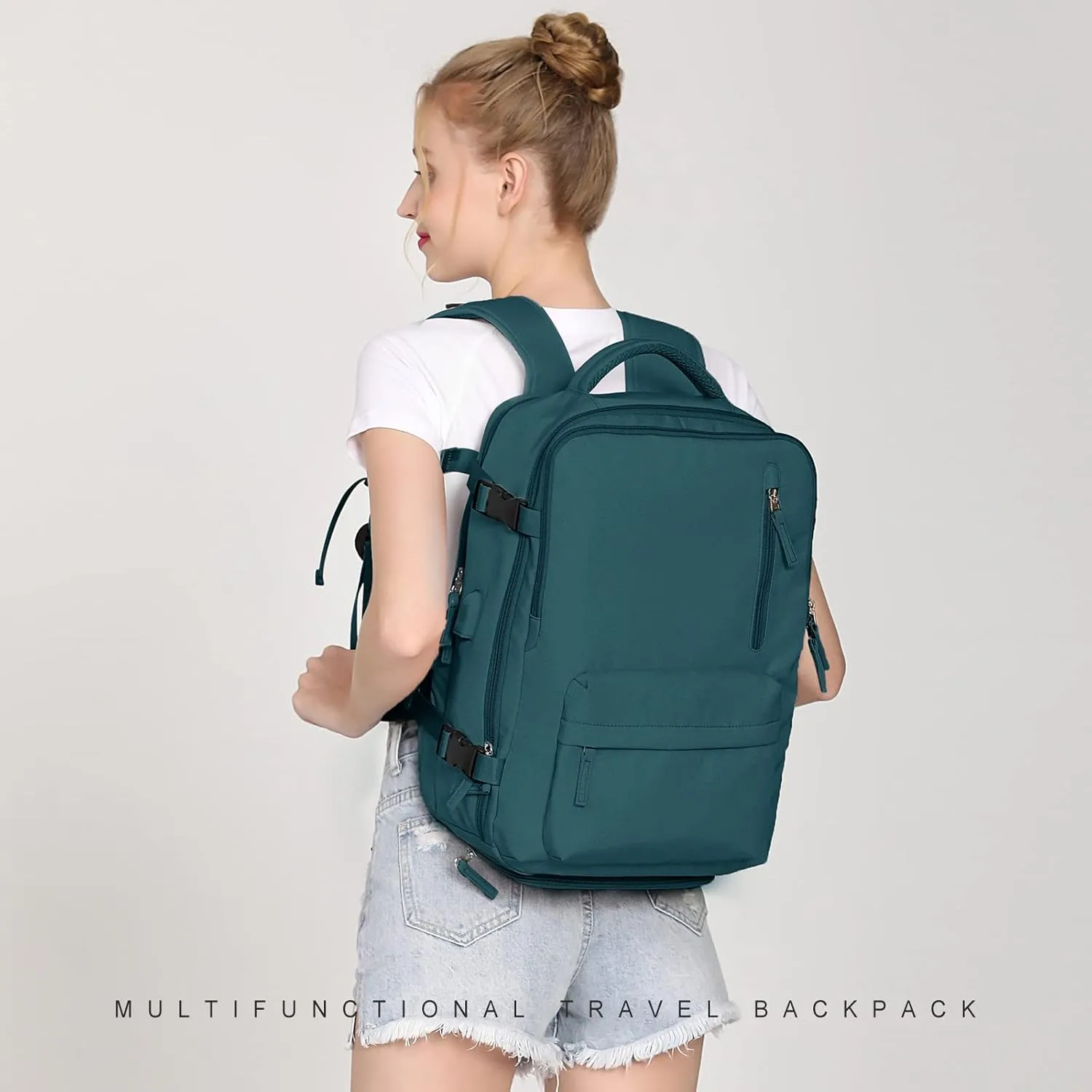 WONHOX Large Travel Backpack Carry on Flight Approved Laptop Work Business Backpack for Women Men Mochila de Viaje