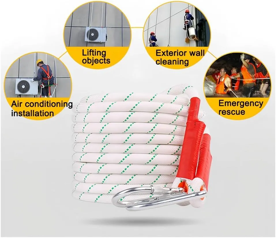Working Aloft String, 20mm Durable Braid Polyester Rope, Power Construction Lifting Rope, Outdoor Climbing Rope with 26KN Pull, for Tie Swing Climb and Knot(Length-10m)