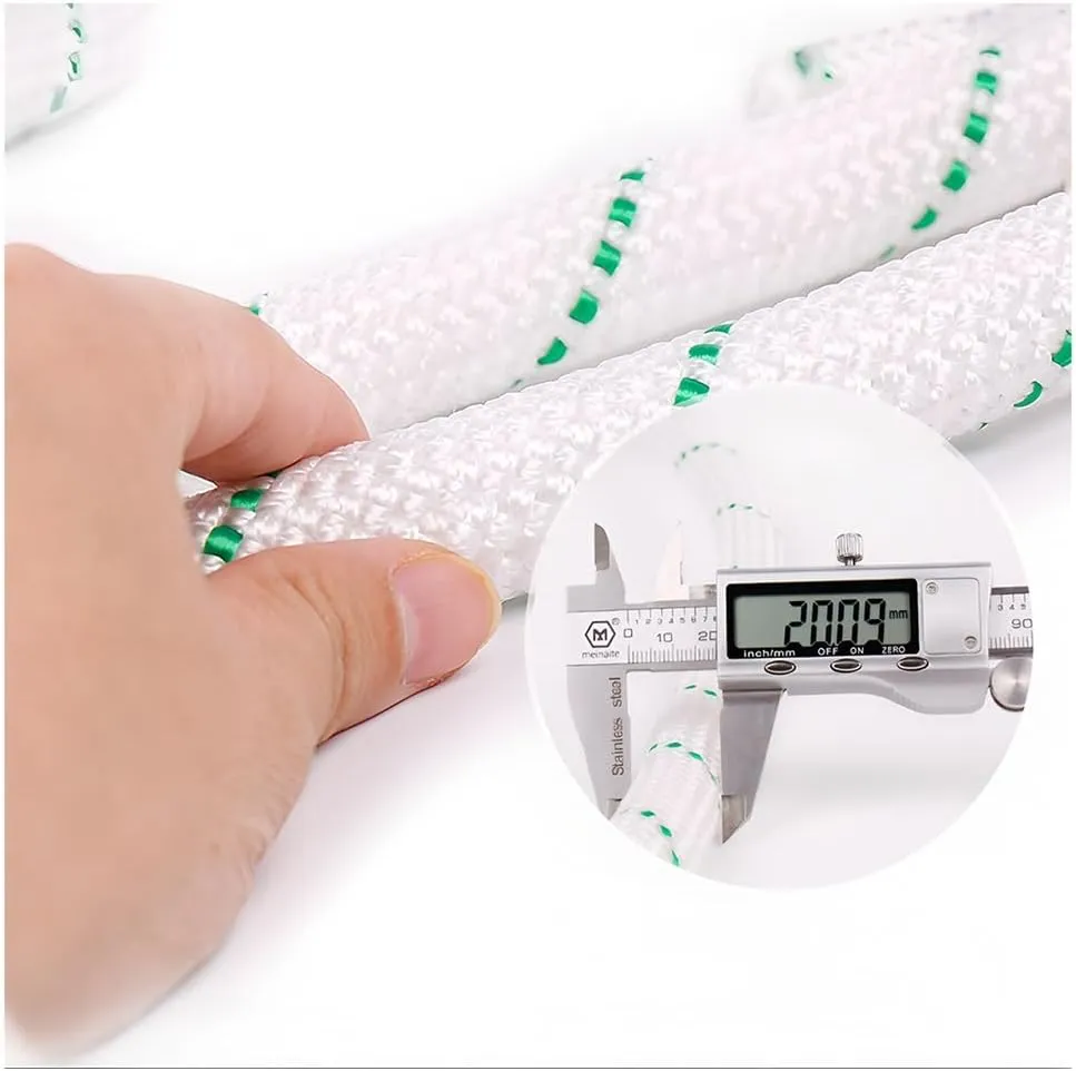Working Aloft String, 20mm Durable Braid Polyester Rope, Power Construction Lifting Rope, Outdoor Climbing Rope with 26KN Pull, for Tie Swing Climb and Knot(Length-10m)