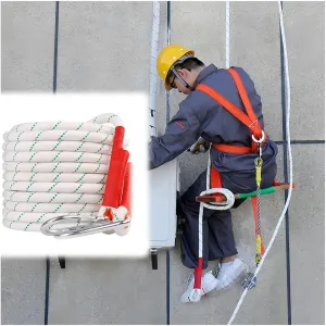 Working Aloft String, 20mm Durable Braid Polyester Rope, Power Construction Lifting Rope, Outdoor Climbing Rope with 26KN Pull, for Tie Swing Climb and Knot(Length-10m)