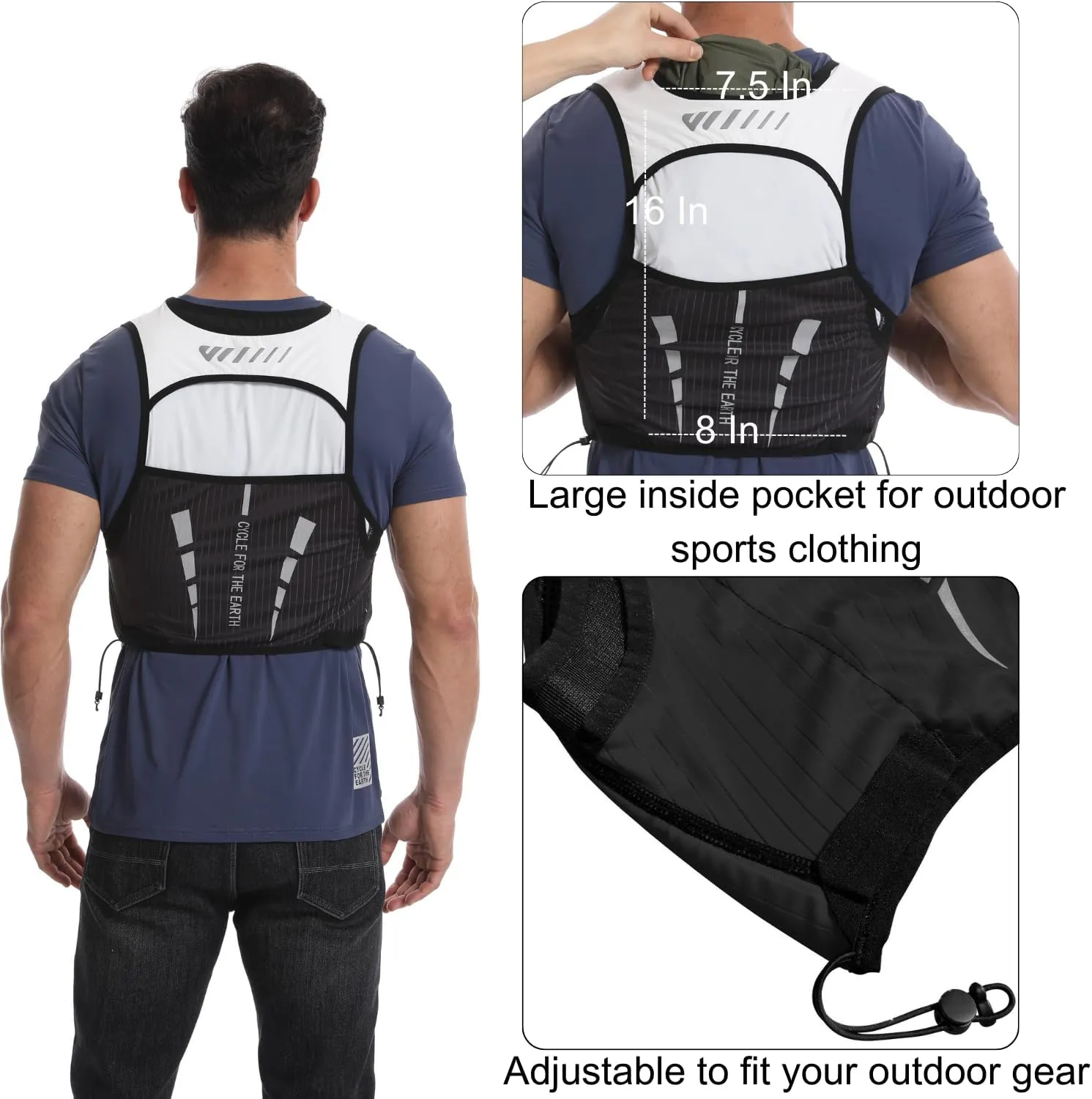 Wulibike Running Hydration Vest for Women Men,Water Backpack Lightweight Quick-Drying with Pockets for Trail Hiking Biking