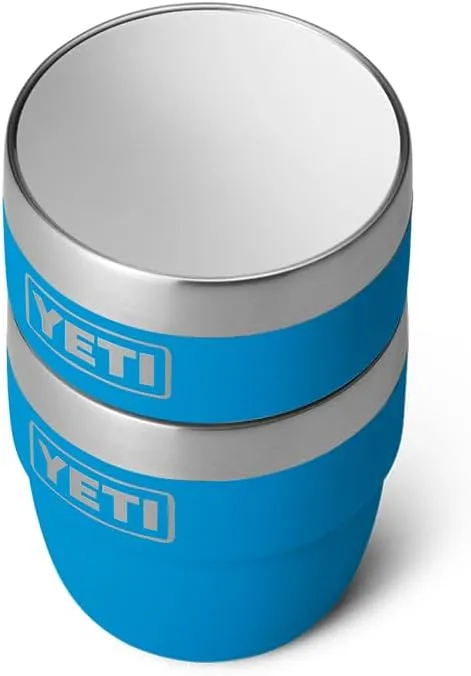 YETI Rambler 4 oz Stackable Cup, Stainless Steel, Vacuum Insulated Espresso/Coffee Cup, 2 Pack