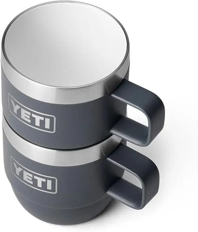 YETI Rambler 6 oz Stackable Mug, Stainless Steel, Vacuum Insulated Espresso/Coffee Mug, 2 Pack