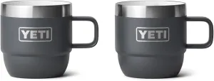 YETI Rambler 6 oz Stackable Mug, Stainless Steel, Vacuum Insulated Espresso/Coffee Mug, 2 Pack