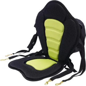 YIYIBYUS Padded Deluxe Kayak Seat w/Detachable Backpack Bag Back Canoe Backrest Adjustable, Sit On Top Cushioned Back Support SUP Paddle Board Seats for Kayaking Canoeing Rafting Fishing