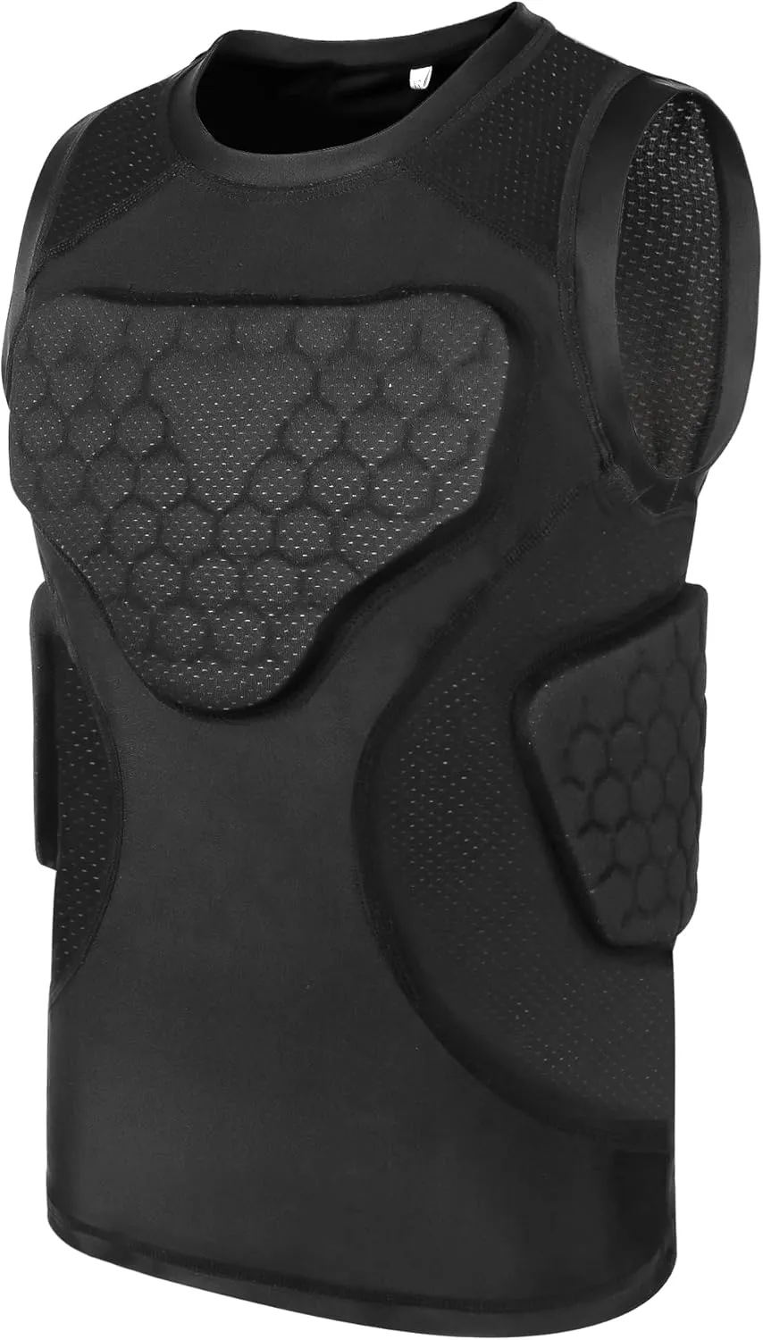 Youth Baseball Chest Protector, Heart Sternum Rib Guard Padded Compression Shirt with 3-Pad for Softball Football Baseball Lacrosse Rugby