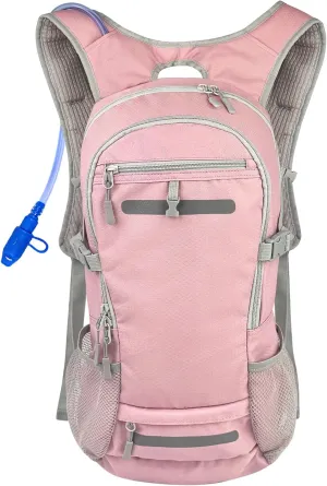 Zavothy 18L Water-Resistant Hydration Backpack Fits for 2L/3L Water Bladder – Hidden Helmet Compartment & Detachable Rain Cover – Insulated Hiking Daypack for Cycling, Camping, Running (Men/Women)