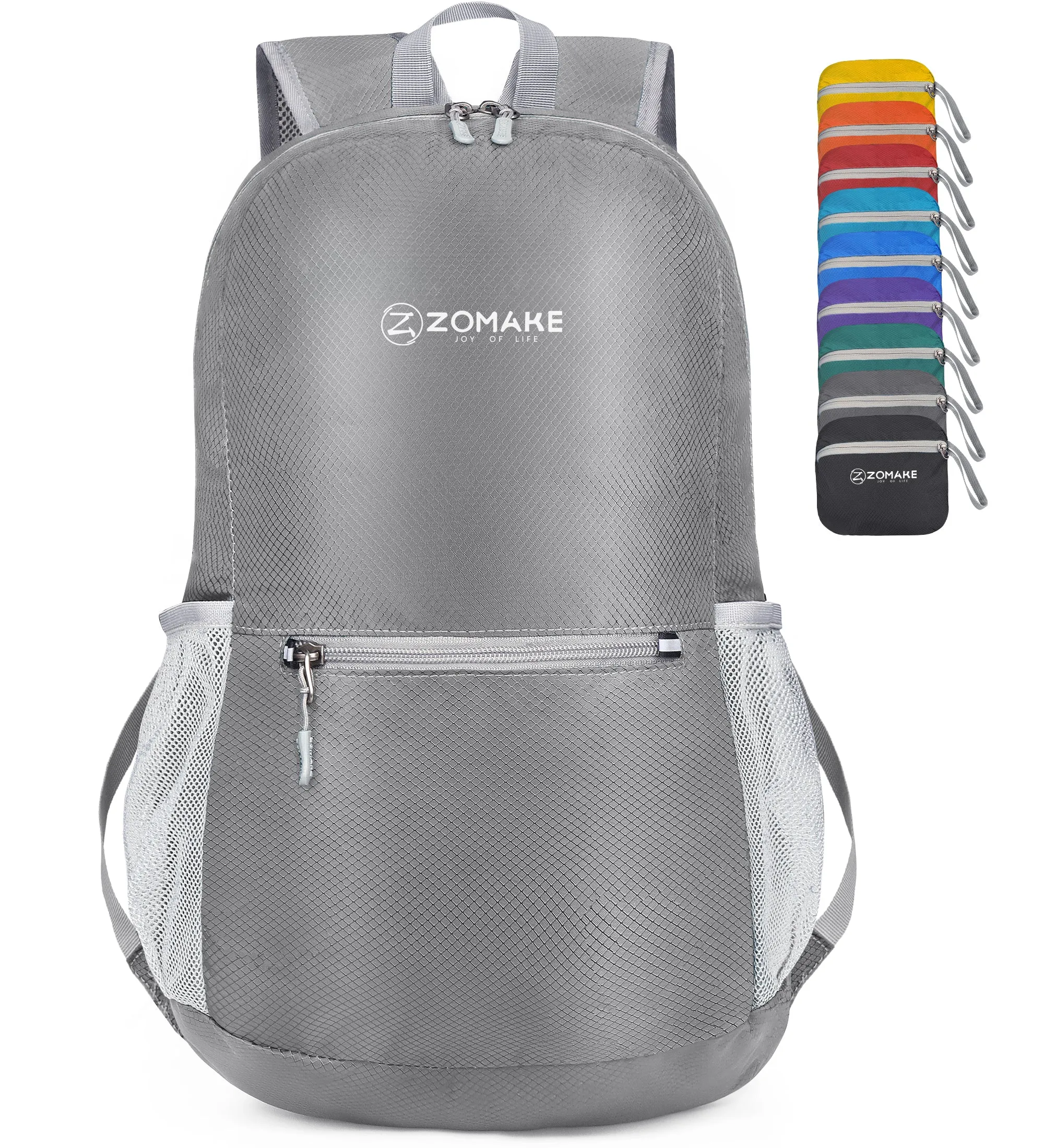 ZOMAKE Ultra Lightweight Hiking Backpack 20L, Packable Small Backpacks Water Resistant Daypack for Women Men(Silver Gray)